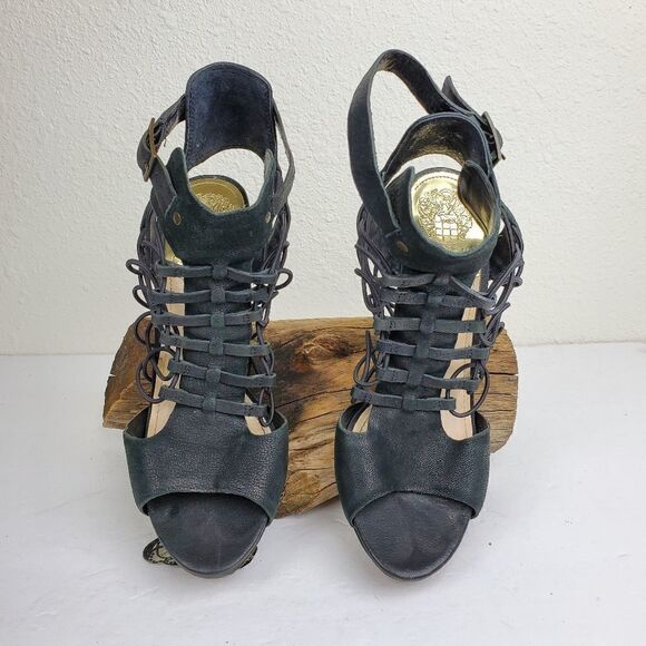 Vince camuto cage heeled sandals black Fossel - Picture 2 of 12